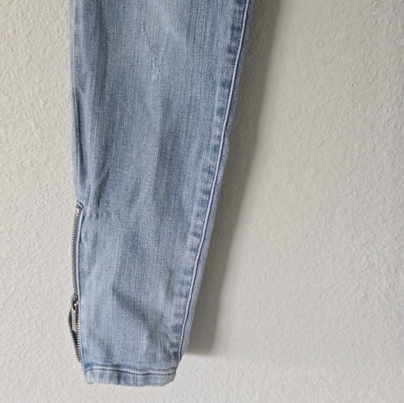 Michael Kors Jeans Women’s Sz 6 Blue Double Front Hem Zips Skinny 30x28 - Picture 4 of 15